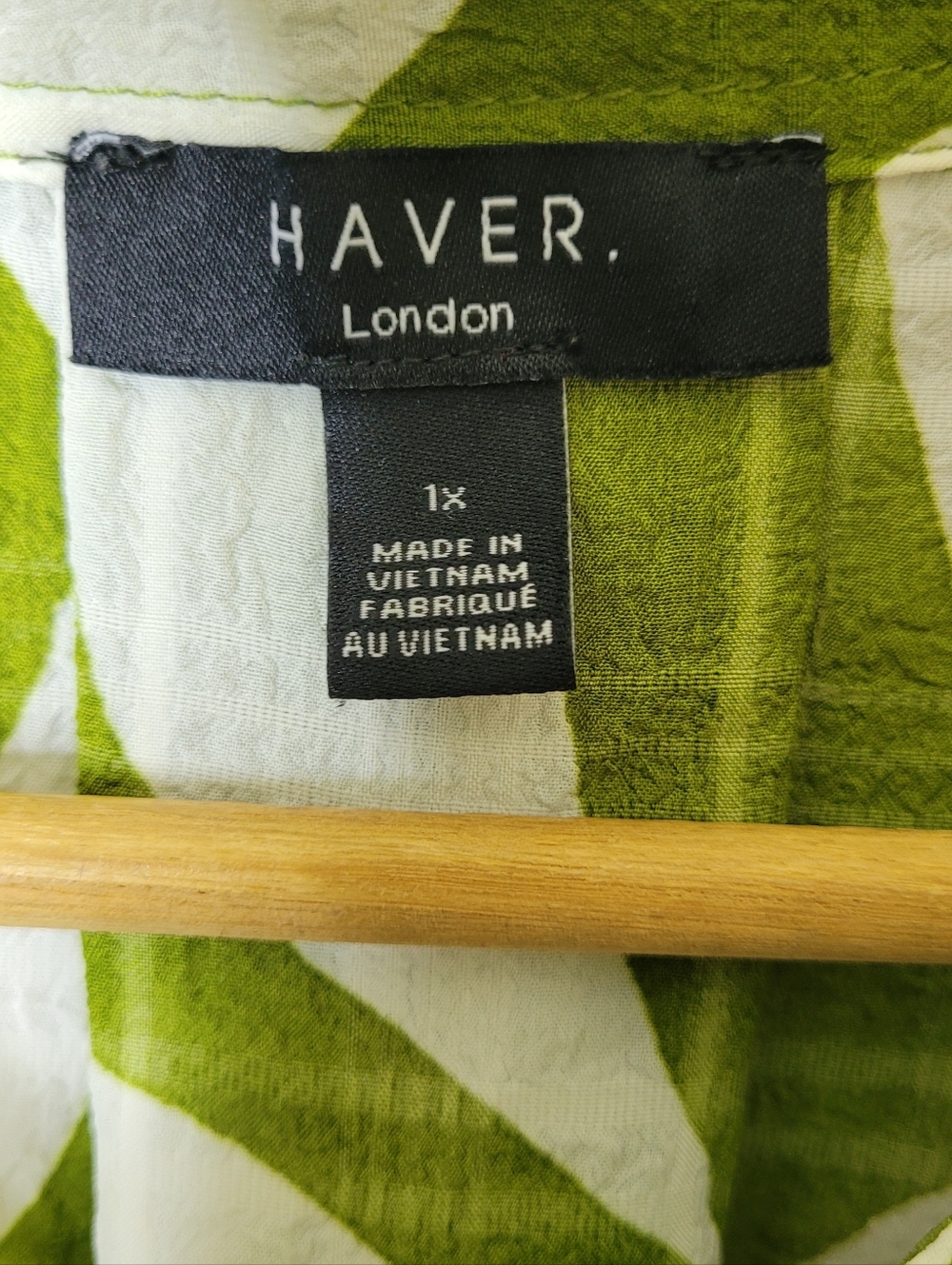 Haver London Tie Front Button Up Top Size 1X - Picture 6 of 8